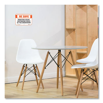 Tabbies® Besafe Messaging Repositionable Wall-door Signs, 9 X 6, Maintain Social Distancing While In The Breakroom, White, 30-carton freeshipping - TVN Wholesale